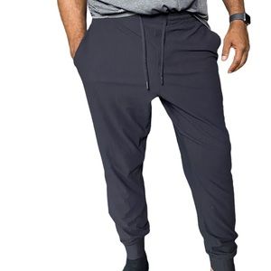 Lululemon Men’s black waffle print 27” inseam jogger  drawstring pant  medium